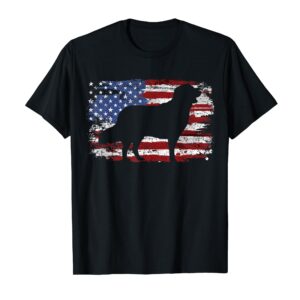 Golden Retriever Vintage USA Flag T-Shirt