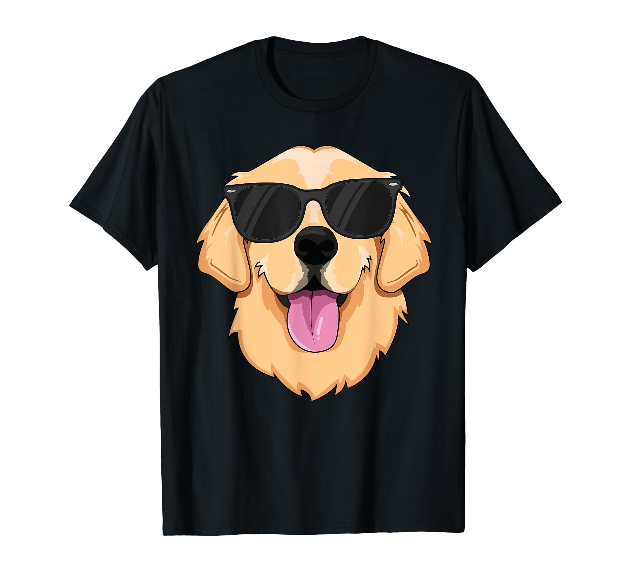 Golden Retriever T-Shirt for Kids Boys Girls Sunglasses Pet T-Shirt