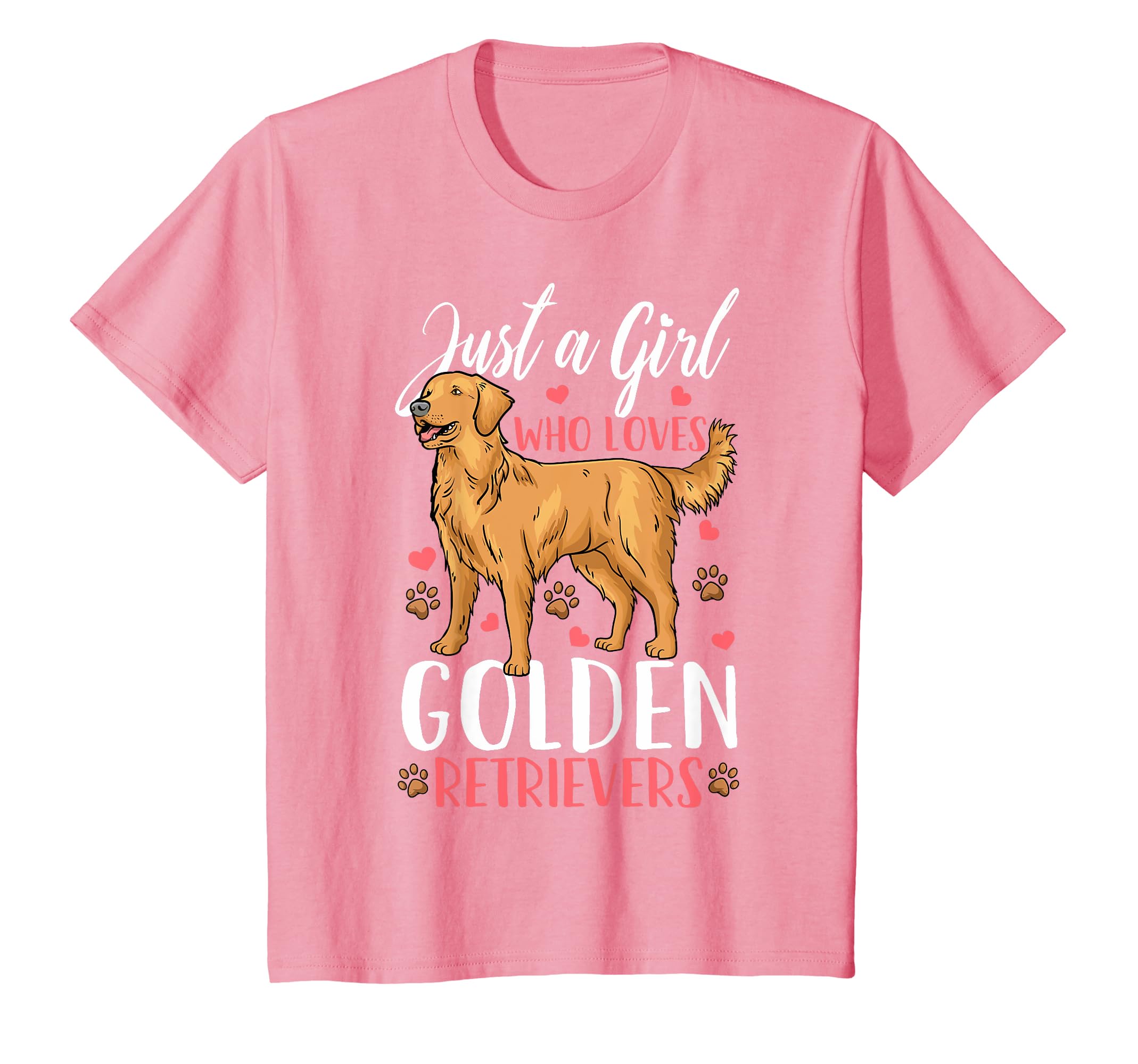 Kids Golden Retriever Just A Girl Who Loves Golden Retrievers T-Shirt