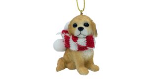 golden retriever puppy first christmas tree pet ornament fur baby