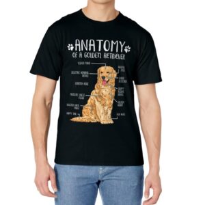 Funny Anatomy Golden Retriever Dog Lover T-Shirt