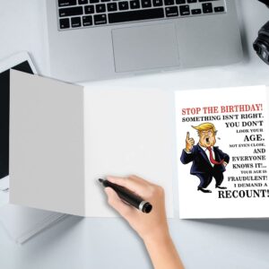 OJsensai Trump Birthday Card for friend, Naughty Birthday Card for Friend, Bday Greeting Cards For Brother Sister, Birthday Gifts For Boyfriend Girlfriend, Surprise With Sturdy Envelope