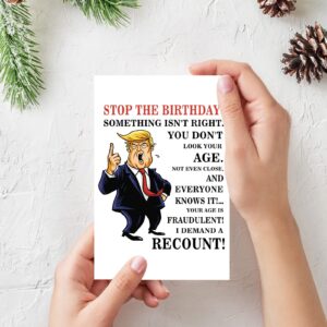 OJsensai Trump Birthday Card for friend, Naughty Birthday Card for Friend, Bday Greeting Cards For Brother Sister, Birthday Gifts For Boyfriend Girlfriend, Surprise With Sturdy Envelope