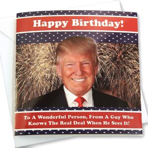 Still My President - Donald Trump Talking Happy Birthday Card - Glossy Print - Real Voice Greeting with Authentic Message - Best President Ever - by Solstice Accessories