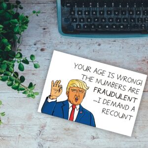 Joukfun Hilarious Donald Trump Recount Card, Humor Birthday Card, Card for 30th 40th 50th Him Her