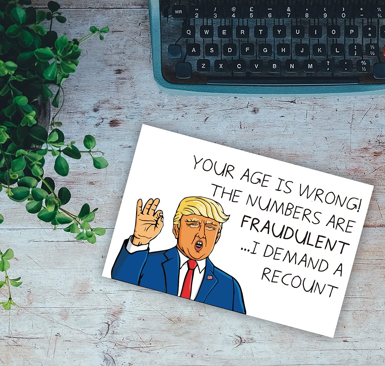 Joukfun Hilarious Donald Trump Recount Card, Humor Birthday Card, Card for 30th 40th 50th Him Her