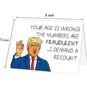 Joukfun Hilarious Donald Trump Recount Card, Humor Birthday Card, Card for 30th 40th 50th Him Her