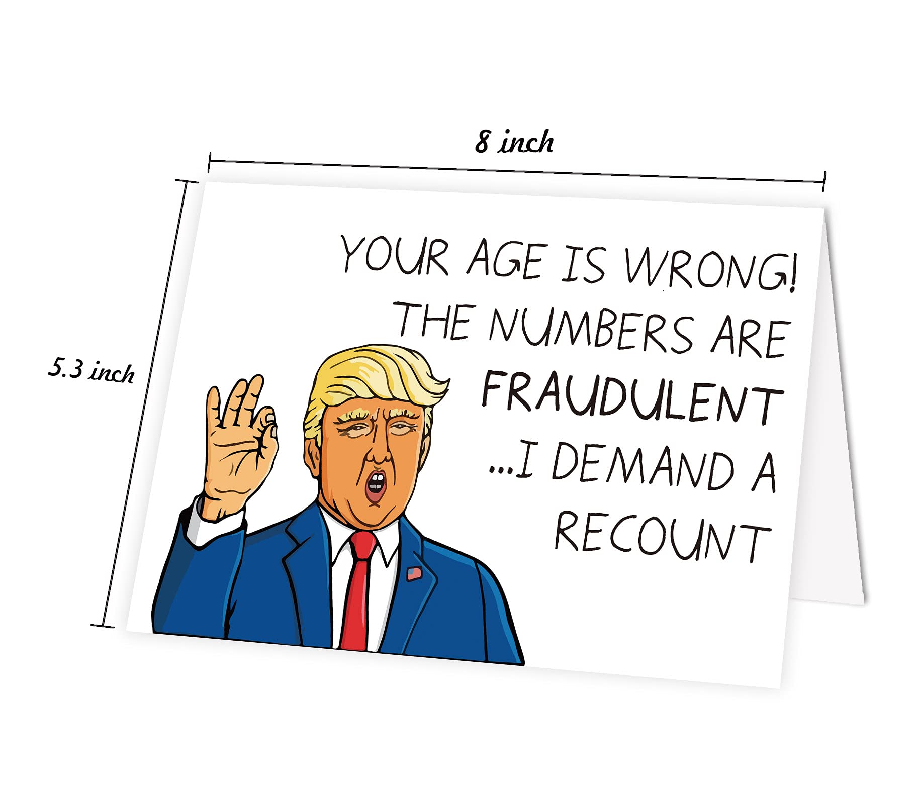 Joukfun Hilarious Donald Trump Recount Card, Humor Birthday Card, Card for 30th 40th 50th Him Her