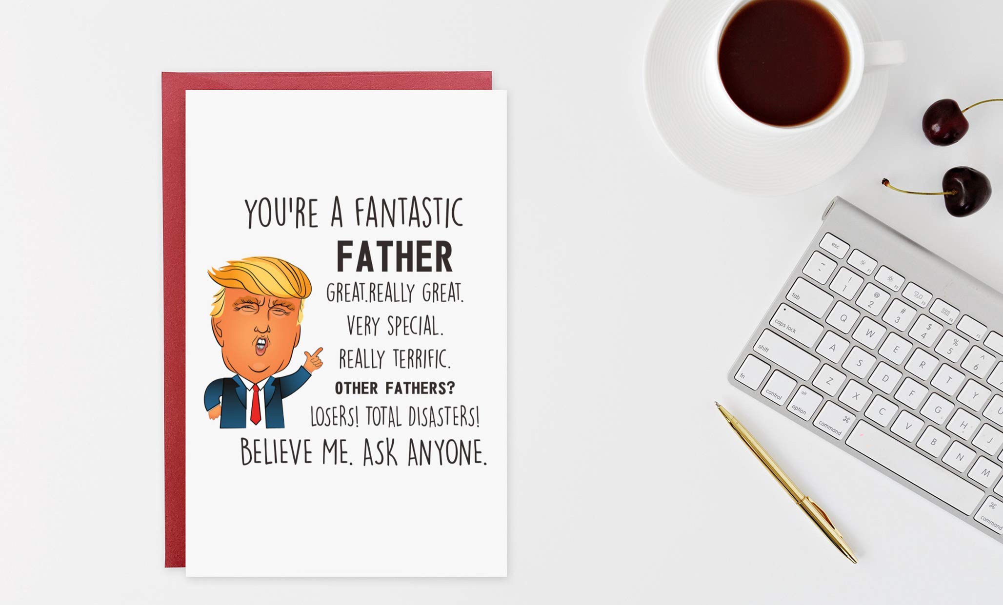 Gonzey Funny Father's Day Card,Trump Father,Dad Birthday,Humorous Greeting Cards