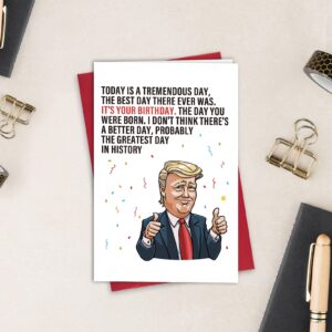 Ulbeelol Trump Birthday Card, Funny Trump Bday Card, Humorous B-day Card, Hilarious Birthday Card for Friends Cousin...