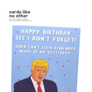 Sleazy Greetings Funny Donald Trump Card | Birthday Card For 30th 40th 50th | Making Fun Of Joe Biden Card