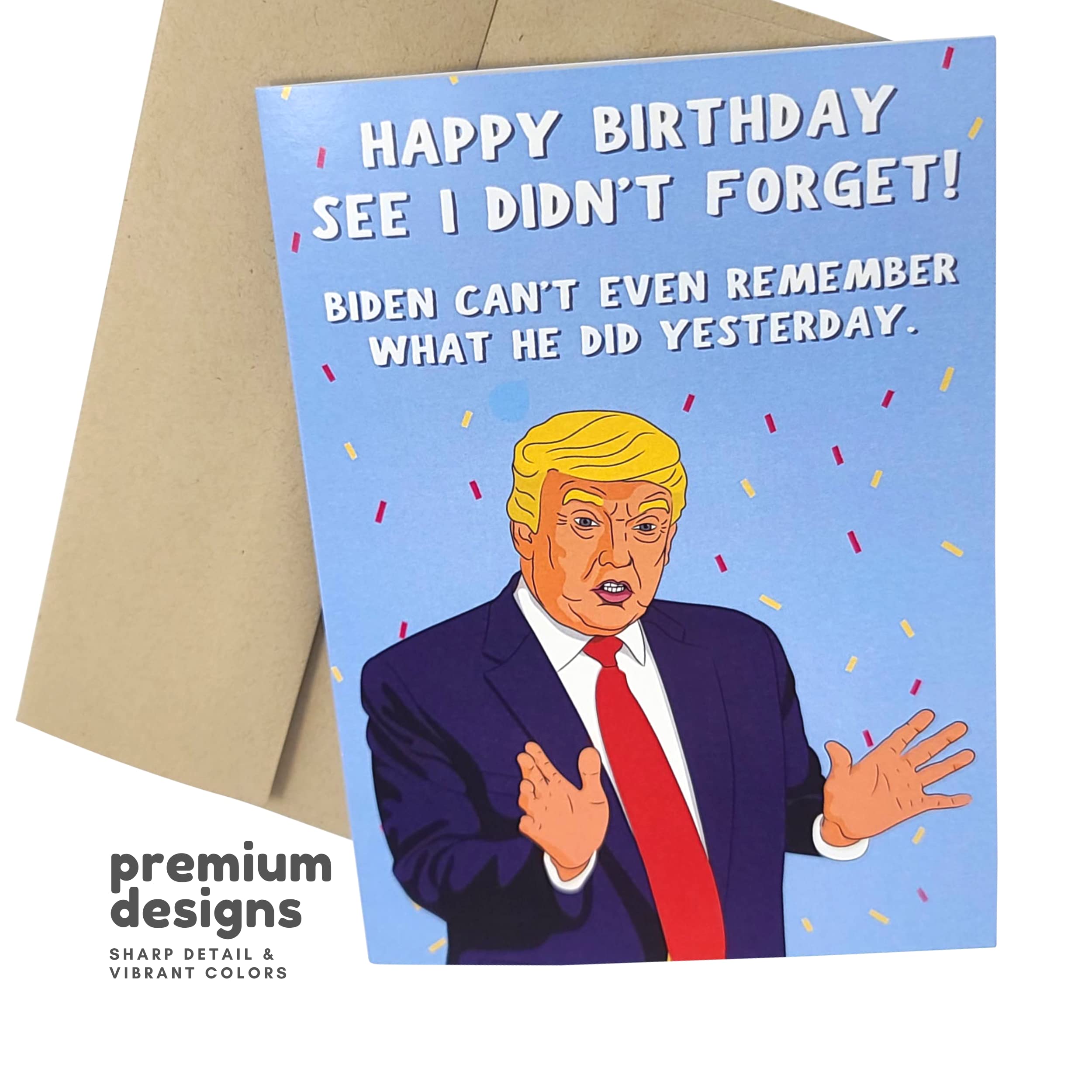 Sleazy Greetings Funny Donald Trump Card | Birthday Card For 30th 40th 50th | Making Fun Of Joe Biden Card