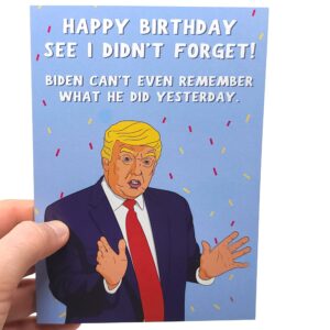 Sleazy Greetings Funny Donald Trump Card | Birthday Card For 30th 40th 50th | Making Fun Of Joe Biden Card