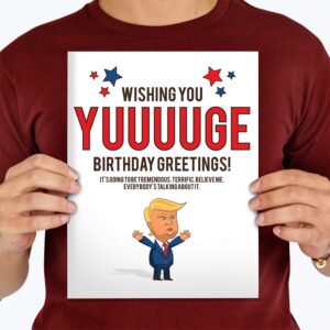 Canopy Street Trump Huge Birthday Greeting Card / 8.5" x 11" Large Greeting Card/Jumbo Birthday Greeting From Group