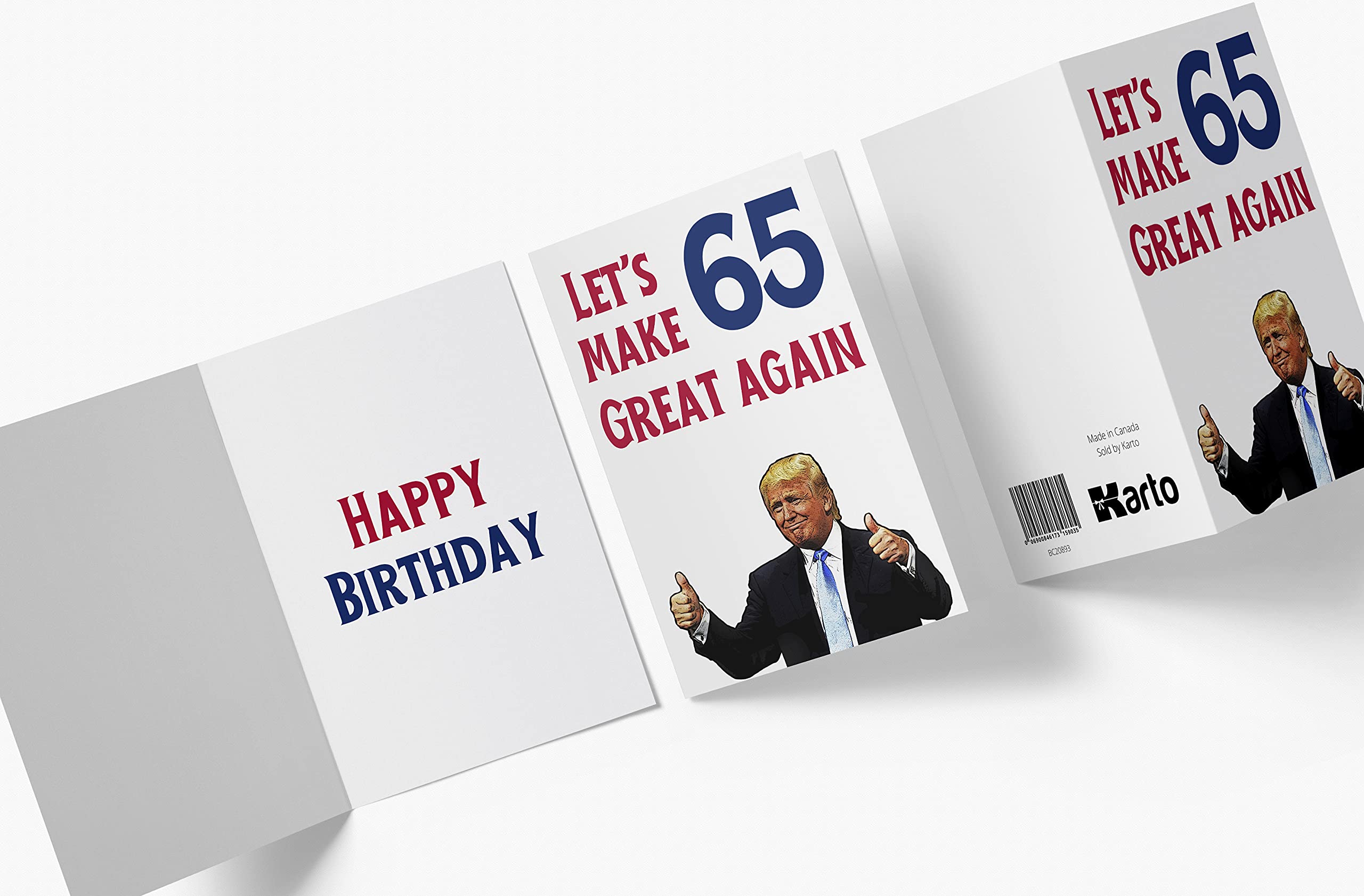 Let's Make 65 Great Again – Donald Trump – Sarcasm 65th Birthday Cards for Men, Women, Family, Friends, Etc. – Donald Trump Birthday Cards 65 Years Old – 65th Birthday Cards 65th Anniversary