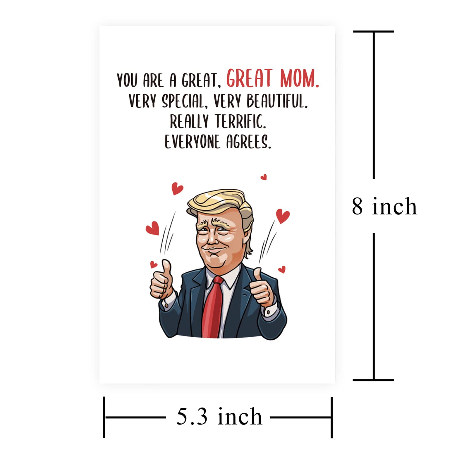 Alzombi Funny Trump Mother's Day Card, Humorous Birthday Card for Mom, You Are A Great Great Mom