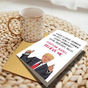 Chenive Trump Fathers Day Card for Grandpa, Funny Donald Trump Father’s Day Card, Granddad Birthday Greeting Card, You’re Great Grandpa