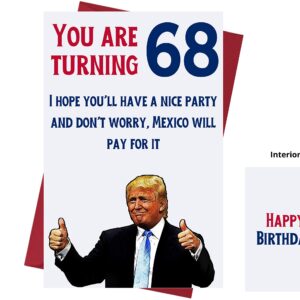 Let's Make 68 Great Again – Donald Trump – Sarcasm 68th Birthday Cards for Women, Men, Friends, Coworkers, Etc. – Donald Trump Birthday Cards 68 Years Old – 68th Birthday Cards 68th Anniversary