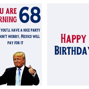 Let's Make 68 Great Again – Donald Trump – Sarcasm 68th Birthday Cards for Women, Men, Friends, Coworkers, Etc. – Donald Trump Birthday Cards 68 Years Old – 68th Birthday Cards 68th Anniversary