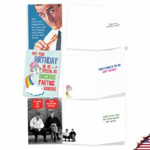 NobleWorks - 20 Funny Box Set Birthday Greeting Cards Assortment with Envelopes (4.63 x 6.75 Inch) Adult Humor Variety Pack for Men and Women - Birthday Bonanza AC8837BDG-B2x10