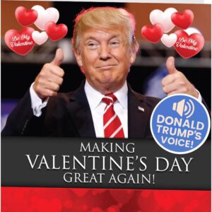 OUR FRIENDLY FOREST Talking Greeting Card - Donald Trump Valentines Card - Funny Valentine's Day Gift for Him or Her Glossy Finish Card with Audio Technology - Includes Envelope