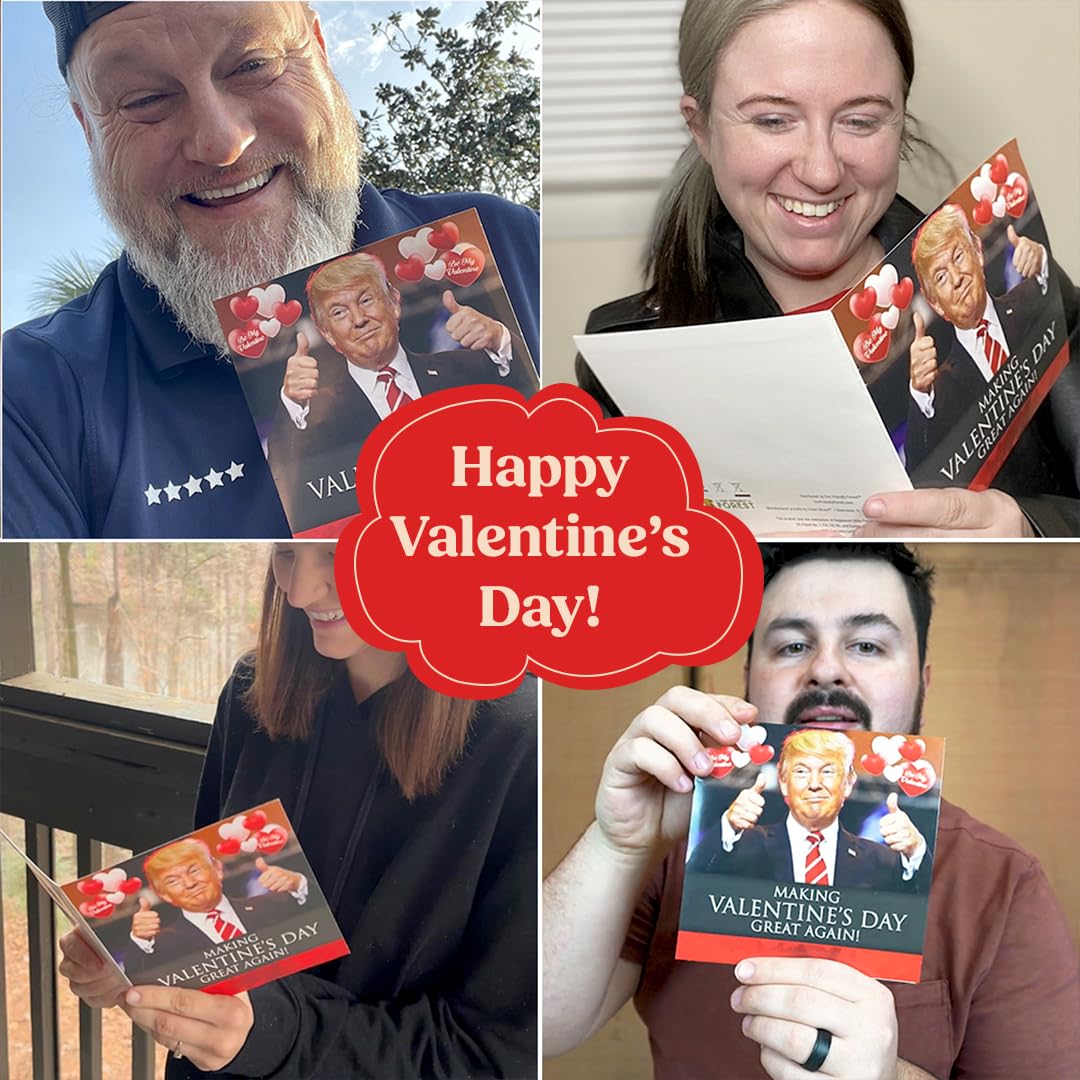 OUR FRIENDLY FOREST Talking Greeting Card - Donald Trump Valentines Card - Funny Valentine's Day Gift for Him or Her Glossy Finish Card with Audio Technology - Includes Envelope