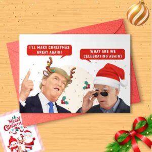 funny trump and biden christmas card [00369]