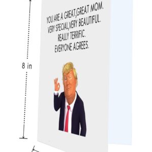 Funny Mother's Day Card, Mothers Day Greeting Card Trump, Funny Birthday Card for Mom - Trump Your Are a Great Mom