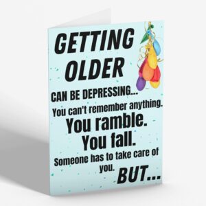 Pesky Patriot Funny Joe Biden Birthday Card for Getting Older | Old Humor Let's Go Brandon Gag Gift Birthday Card with Envelope