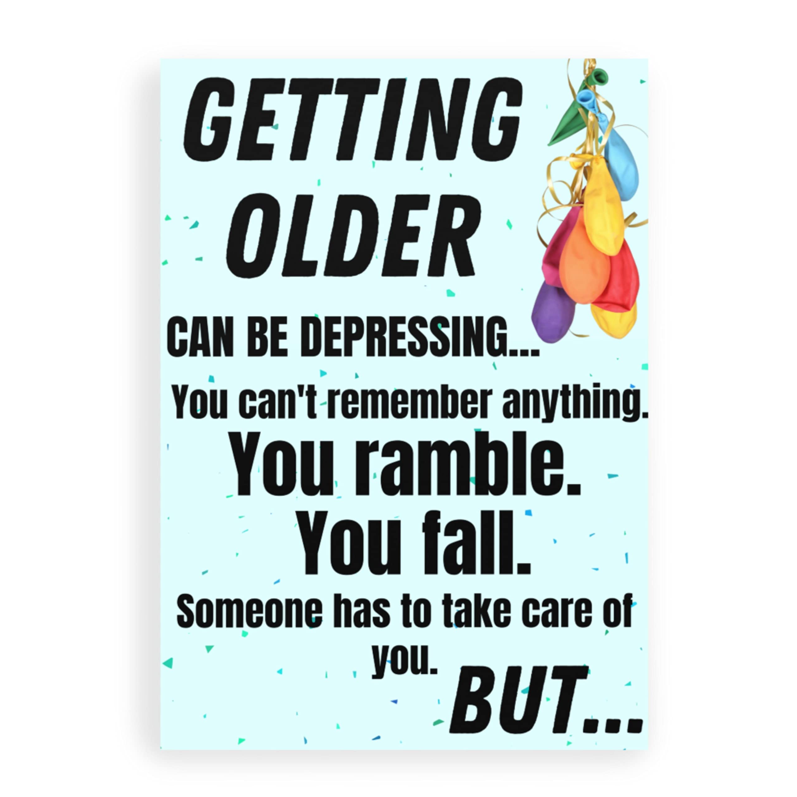 Pesky Patriot Funny Joe Biden Birthday Card for Getting Older | Old Humor Let's Go Brandon Gag Gift Birthday Card with Envelope