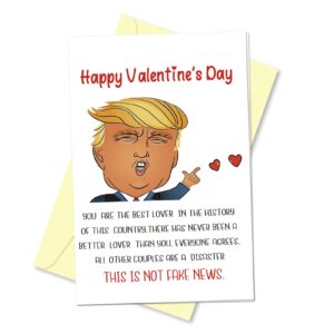 arsagen donald trump inspired valentine's card, funny trump fake news vday card, you're the best lover, trump voice card