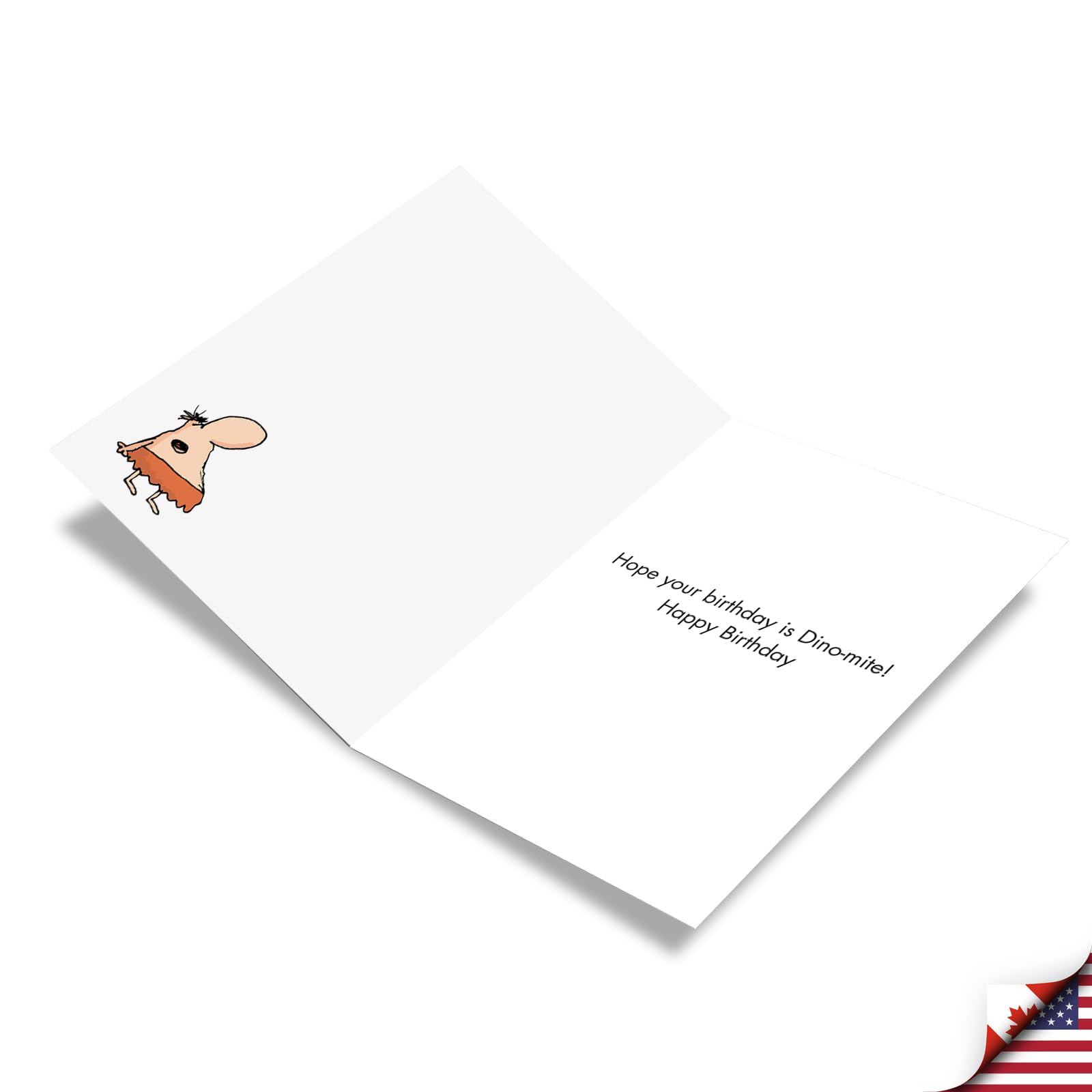 NobleWorks Hysterical Birthday Paper Card with 5 x 7 Inch Envelope (1 Card) for Men and Women, Dinosaur Barbecue C7888BDG