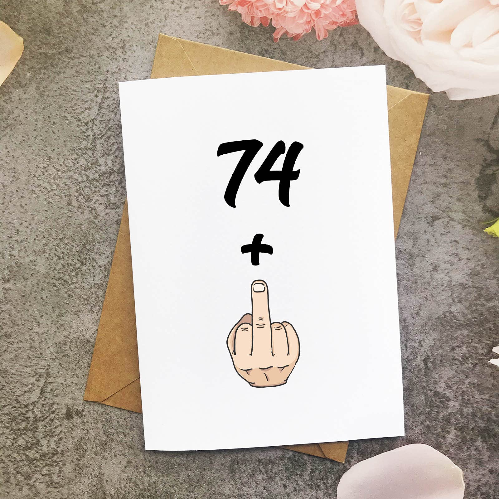 MAGJUCHE Funny 75th Birthday Card, 74+1 women Or Men Sweet 75 Years Old Birthday Gift Joke Card