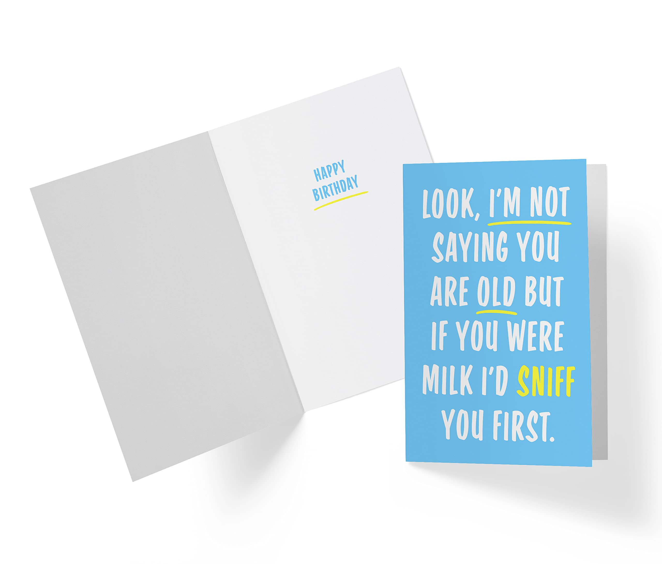 Karto Funny Birthday Card for Men Women, Large 5.5 x 8.5 Happy Birthday Card for Dad Mom, Birthday Card for Brother Sister, Grandpa Grandma Sniff You First