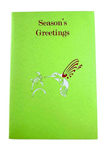 iGifts And Cards Season’s Greetings Hummingbird 3D Pop Up Greeting Card – Merry Christmas, Happy Holidays, Feliz Navidad, Joy, Hope, Unique, Special