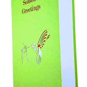 iGifts And Cards Season’s Greetings Hummingbird 3D Pop Up Greeting Card – Merry Christmas, Happy Holidays, Feliz Navidad, Joy, Hope, Unique, Special