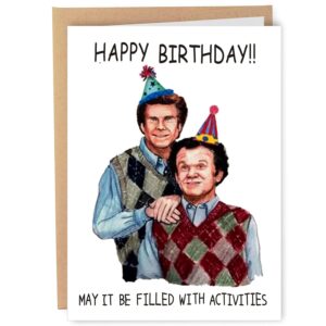 aonuowe funny birthday card for women men him her pun adult friend bday card may it be filled with activities