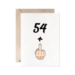 MAGJUCHE Funny 55th Birthday Card, 54+1 women Or Men Sweet 55 Years Old Birthday Gift Joke Card