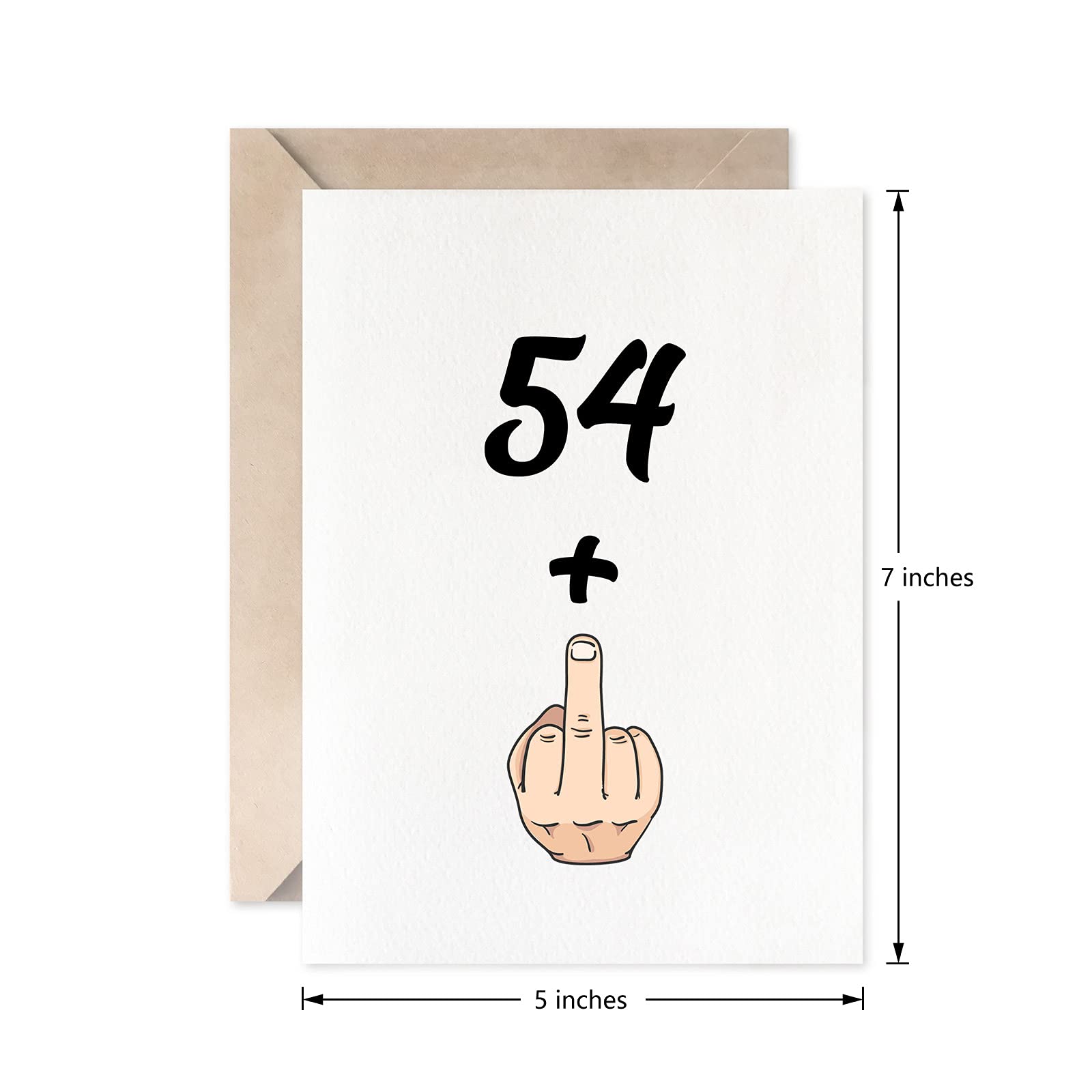 MAGJUCHE Funny 55th Birthday Card, 54+1 women Or Men Sweet 55 Years Old Birthday Gift Joke Card