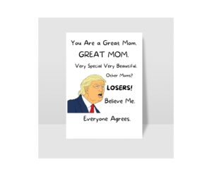 funny "donald trump" mother's day greeting card