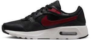 nike men's air max sc running shoes, black/team red-anthracite, 9 m us