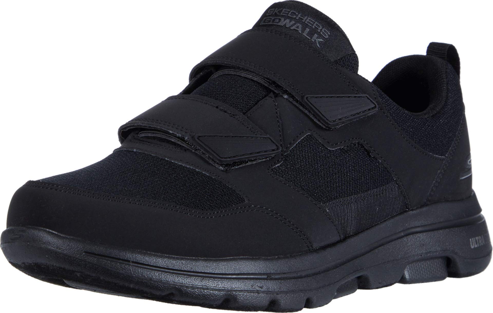 Skechers Men's Gowalk-Athletic Hook and Loop Walking Shoes | Two Strap Sneakers | Air-Cooled Foam, Black, 11.5 X-Wide