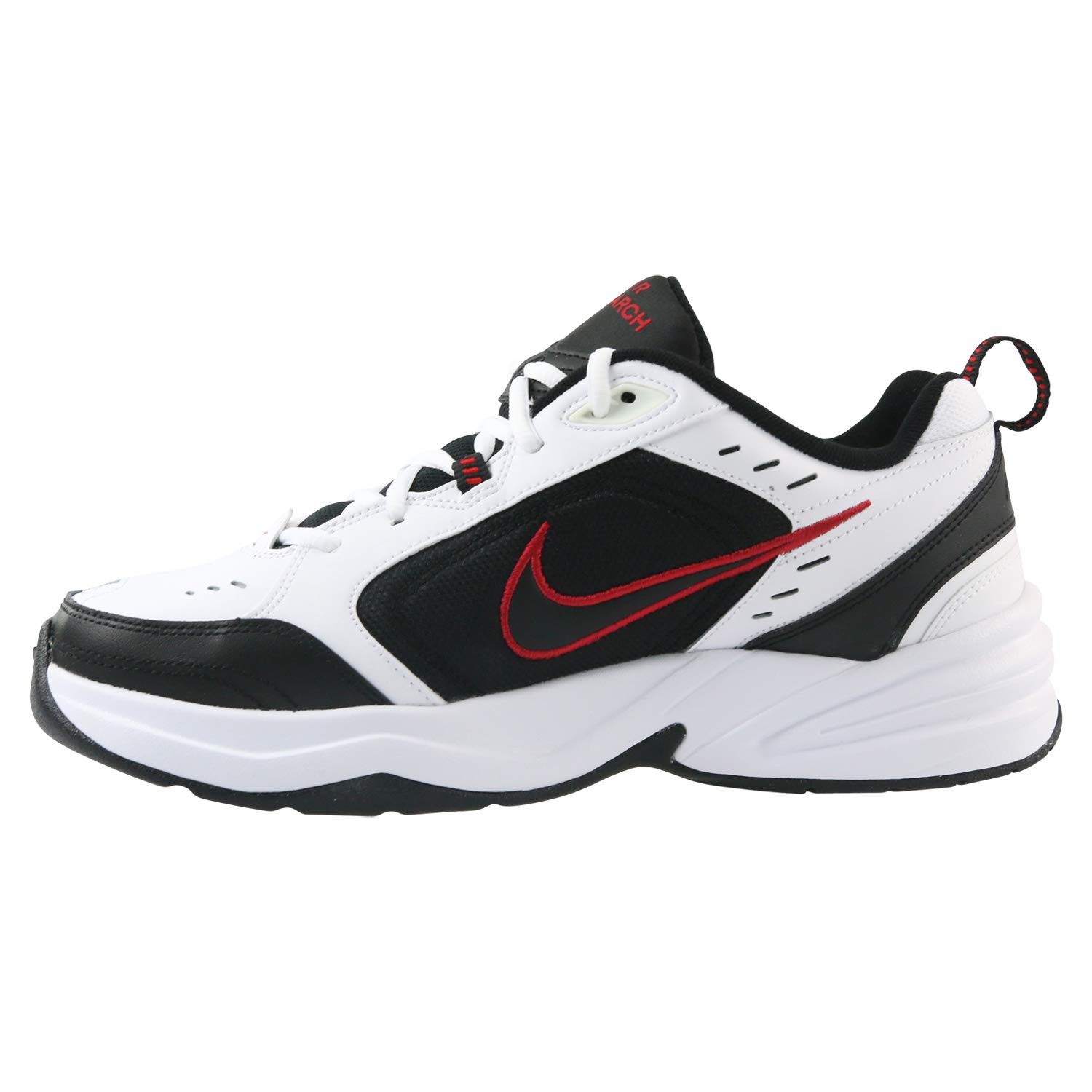 Nike Men's Air Monarch IV Cross Trainer, White/Black, 12.5 Regular US