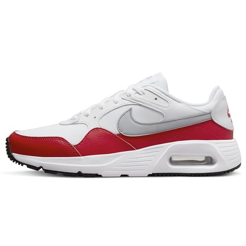 Nike Men's Air Max SC White/Wolf Grey-University Red (CW4555 107) - 9.5