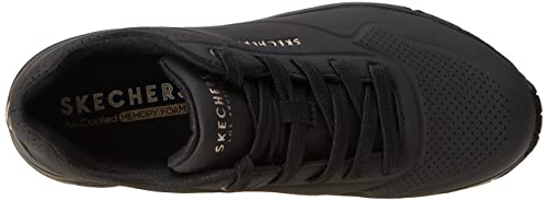 Skechers womens Skecher Street Women's Uno - Stand on Air Sneaker, Black/Black, 11 US