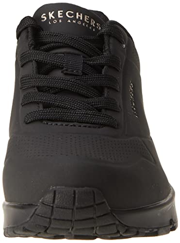 Skechers womens Skecher Street Women's Uno - Stand on Air Sneaker, Black/Black, 11 US