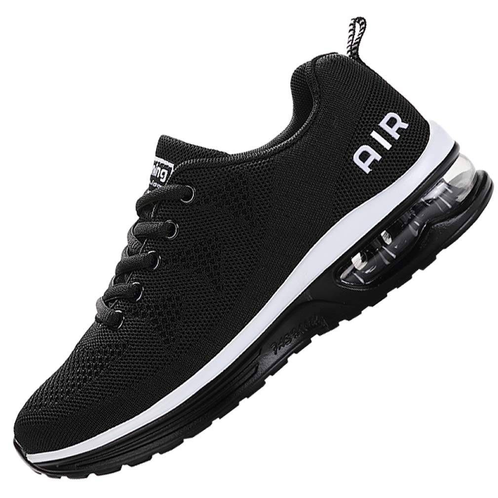 MEHOTO Mens Air Running Sneakers, Men Sport Fitness Gym Jogging Walking Lightweight Shoes, Color BlackWhite, Size 10.5