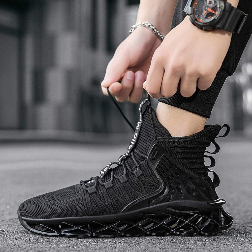 Hello MrLin Men's Running Shoes Non Slip Athletic Tennis Walking Blade Type Sneakers Hip Hop