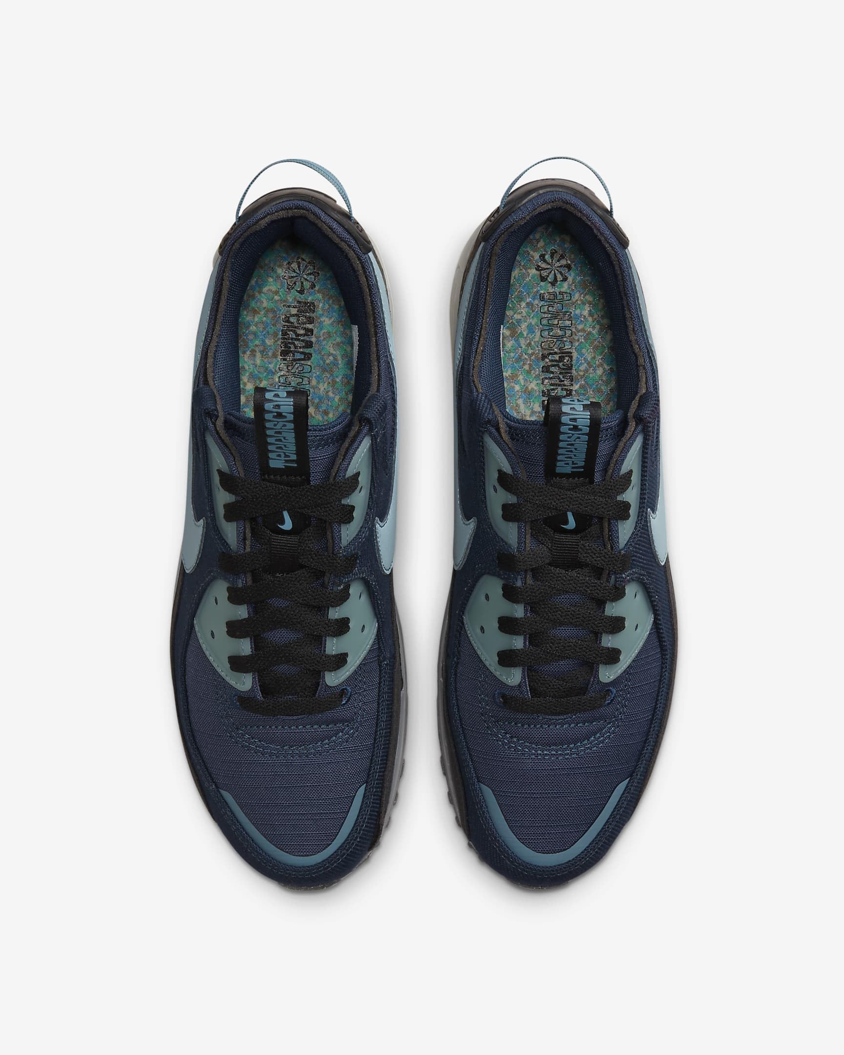 Nike Men's Air Max Terrascape 90 Trainers, Midnight Navy/Noise Aqua, 10.5 M US