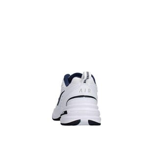 Nike Men's Air Monarch IV Cross Trainer, White/Metallic Silver/Midnight Navy, 12.0 Regular US